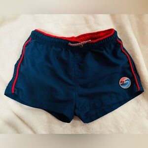 ZARA Boys Swim Shorts | Size 4-5 | Unlined Navy and Red Board Shorts